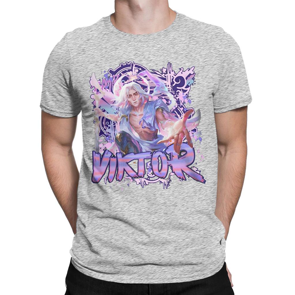 Men Women Graphic Arcane Viktor Arcane Game T Shirt Tee Pure Cotton T-shirts Clothes