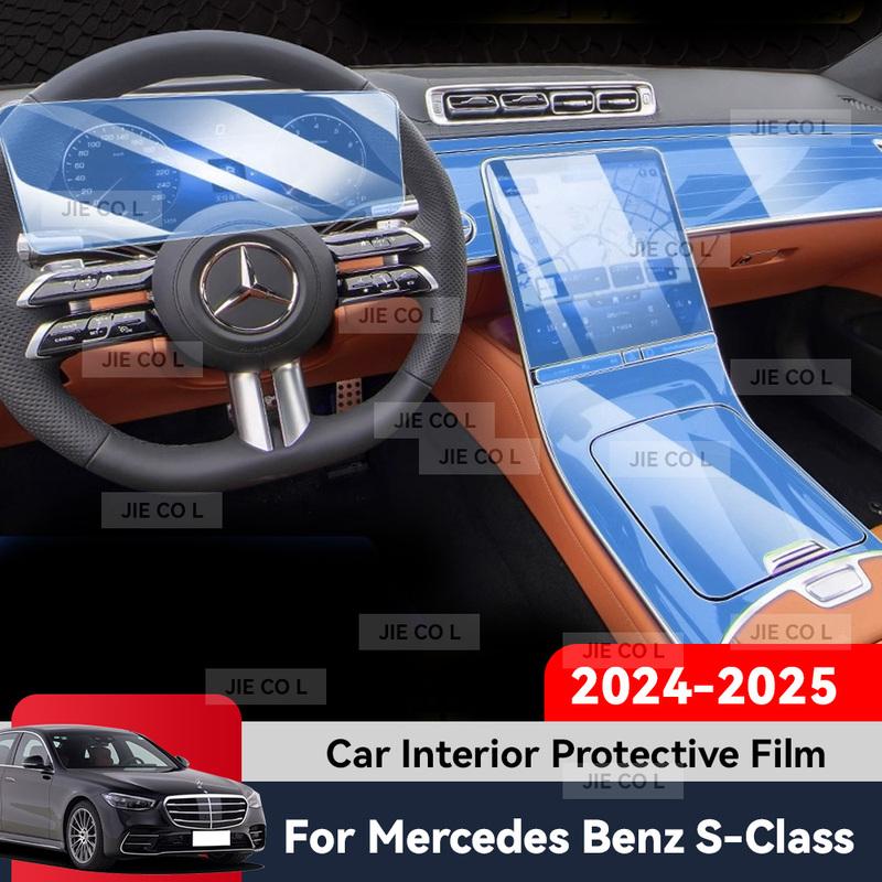 Auto Central Control Screen TPU Navigation Anti Scratch interior Protection Film GPS For Mercedes Benz S CLASS 2024 2025