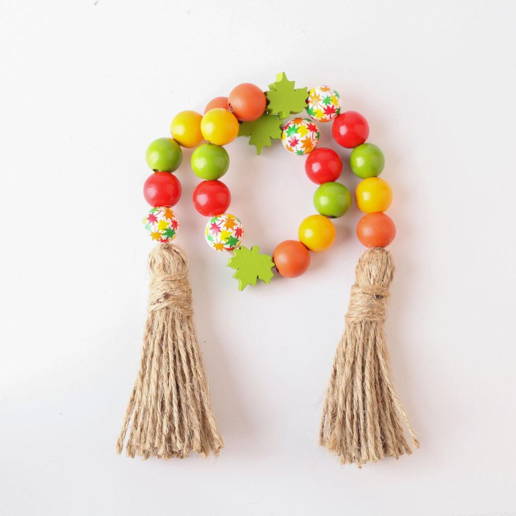 Принадлежности для домашней вечеринки Кленовые листья Изготовление украшений Украшение дома Деревянные бусины DIY Аксессуары День благодарения Рассыпные бусины Деревянные бусины