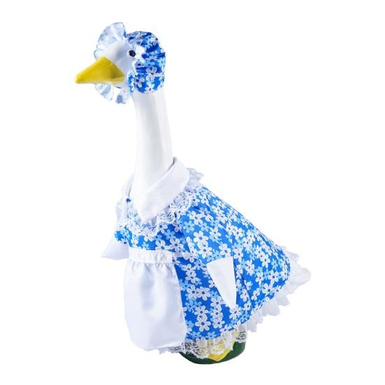 Yousheng Spring Flower Porch Goose Outfit for 23Inch Cement Goose Wildflower Floral Goose Clothes for Spring Summer Outdoor Patio Yard Lawn Decoration