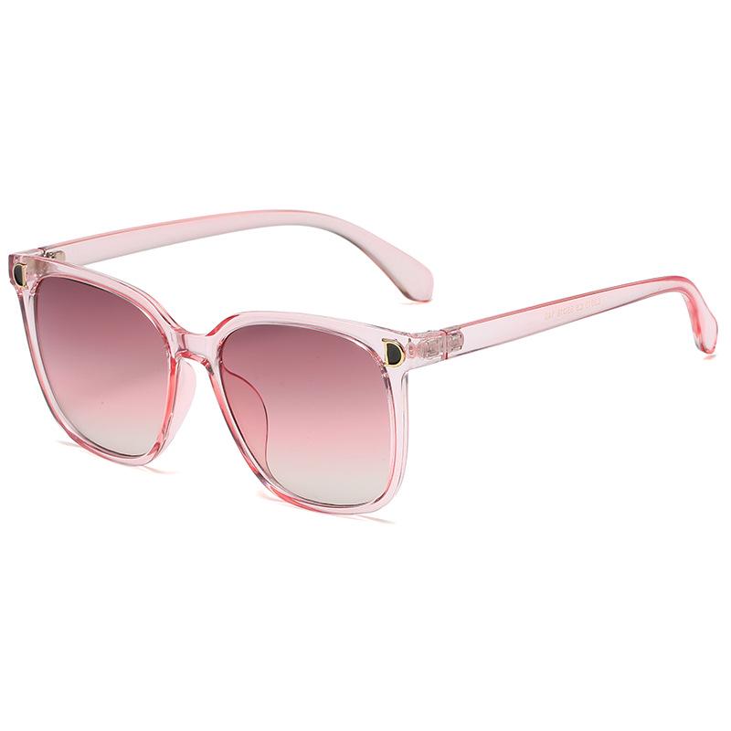 Korean Style Women's Sunglasses, Anti-UV, Gradient Lenses, High-End Round Design, Slimming Effect, Anti-Glare.