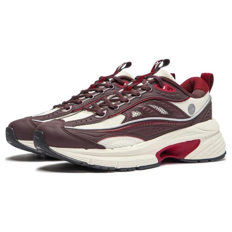 Li Ning Comet LITE Нескользящие Износостойкие Низкие Повседневные Кроссовки Женские Темно-красные AGCT504-2
