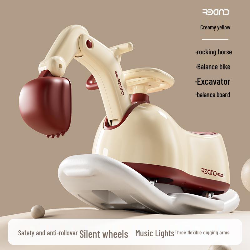 Многофункциональная детская качалка-лошадка и машинка-арахис с бесшумными колесами и защитой от опрокидывания