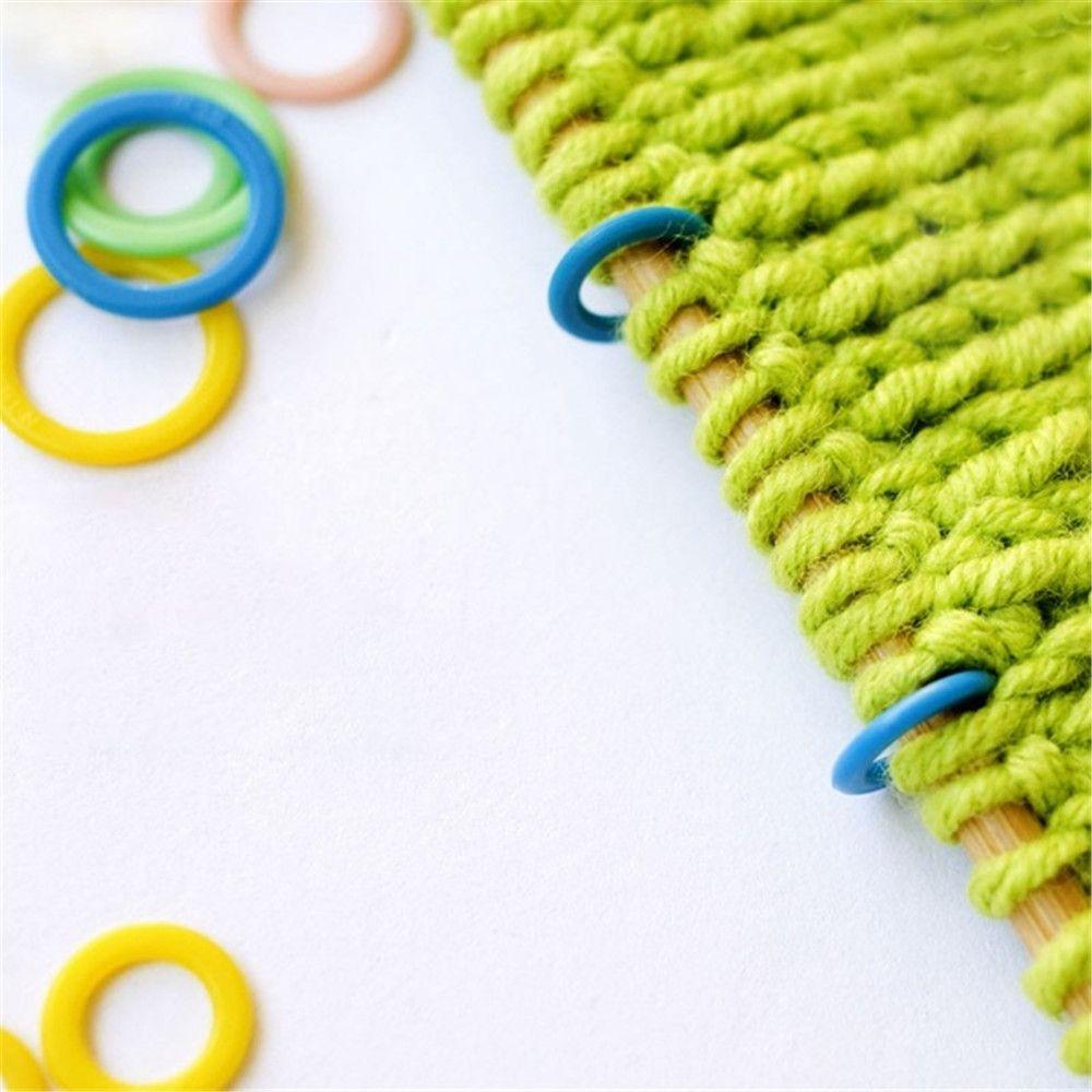 Latching Sewing Accessory Plastic Locking Stitch Markers Knitting Tool Crochet Ring Mark Circle
