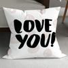 Romantic Couple Wedding Decorative Sofa Pillows: Minimalist Double-Sided Printed Square Pillow Covers (Includes Pillow Insert)