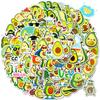 100 Bright Green Cute Avocado Stickers DIY Mobile Phone Case Refrigerator Skateboard Decoration Stickers