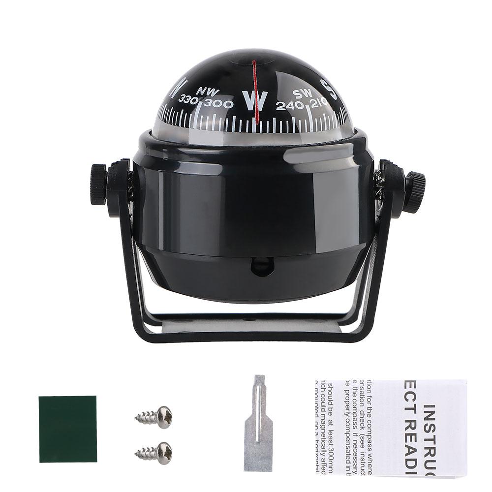 Car Dashboard Compass On Board Compass Navigation Compass Electronic Sea Pivoting Ornaments Gauge Universal For Boat Marine Ship