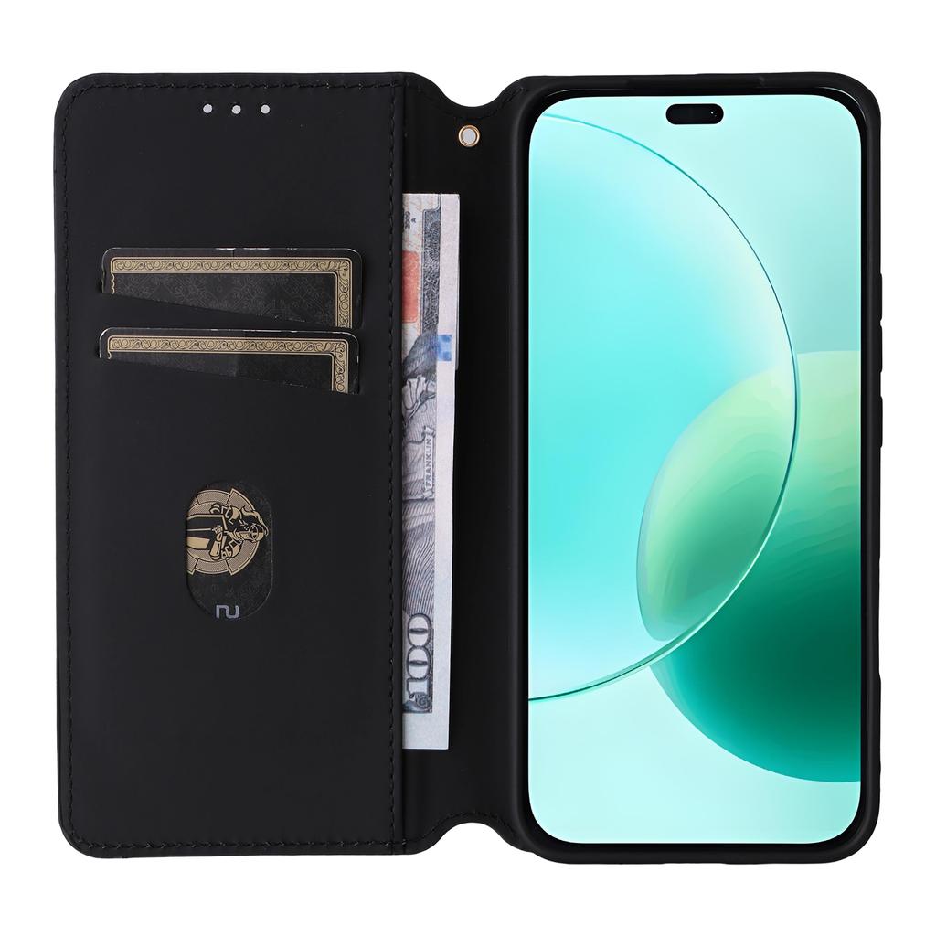 For Honor 400 Lite Case Wallet Rhombus Imprinted Leather Phone Cover