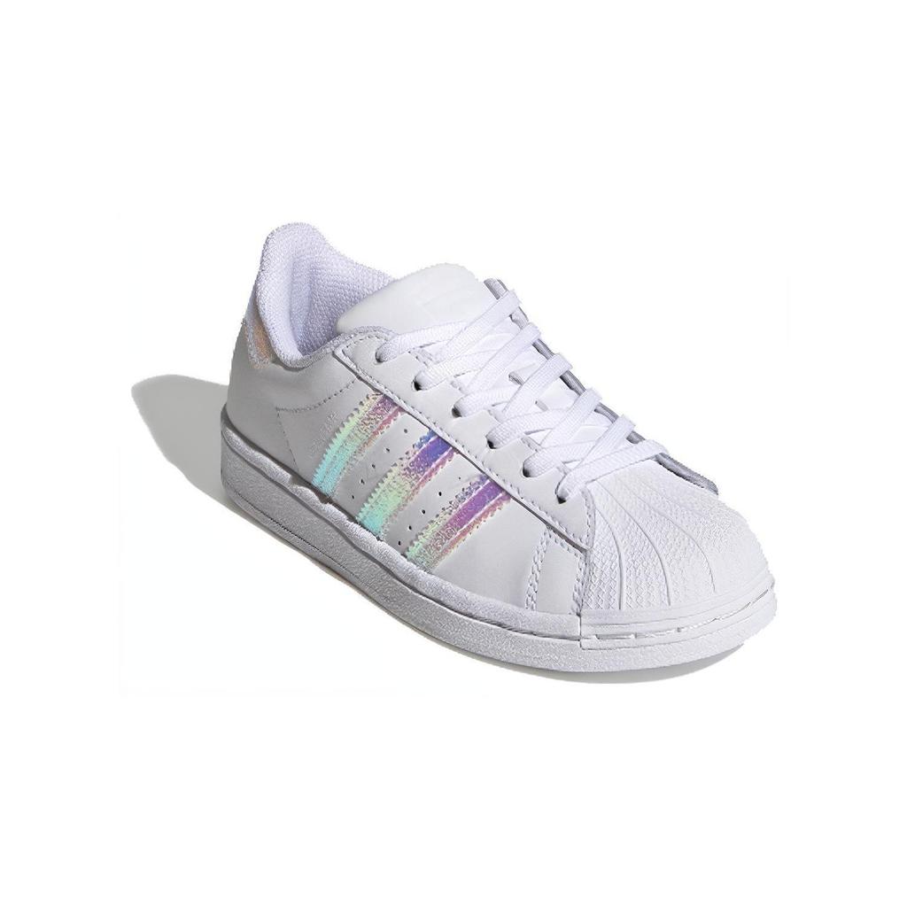 adidas Оригинальные Superstar Низкие Детские Кроссовки для Скейтбординга Белый Radiation Дети Возраст 3 7 Лет FV3147