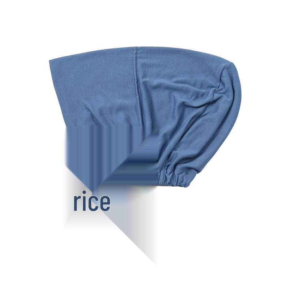 Модальный Мерсеризованный Хлопок Эластичная Кулиска Базовая Шапочка Однотонный Женский Хиджаб