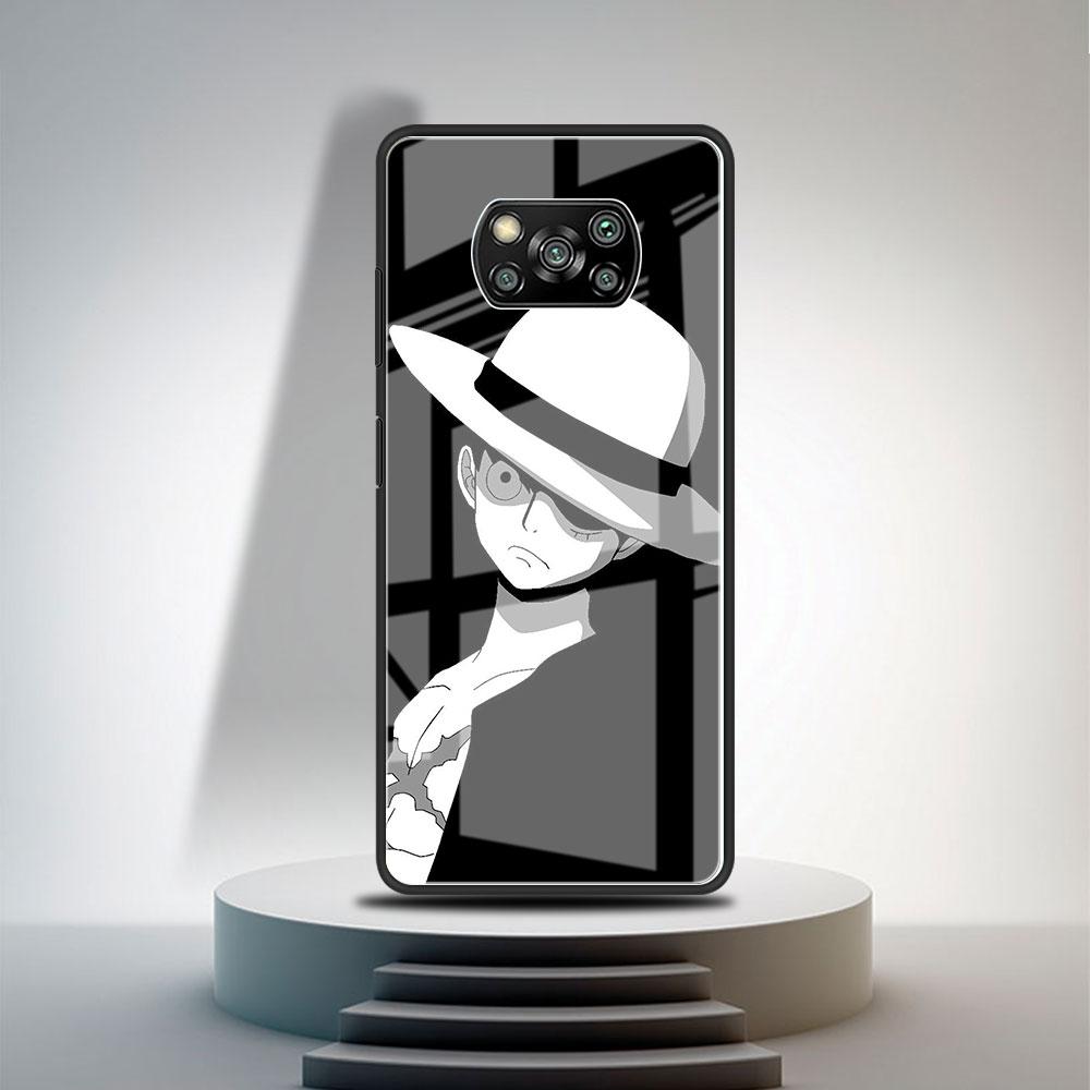 Стеклянный чехол для Xiaomi Poco X3 NFC 11 Lite 11T F3 M3 для Redmi Note 11 10 9 8 Pro 10S 9S 9A 9C чехол для телефона аниме черный