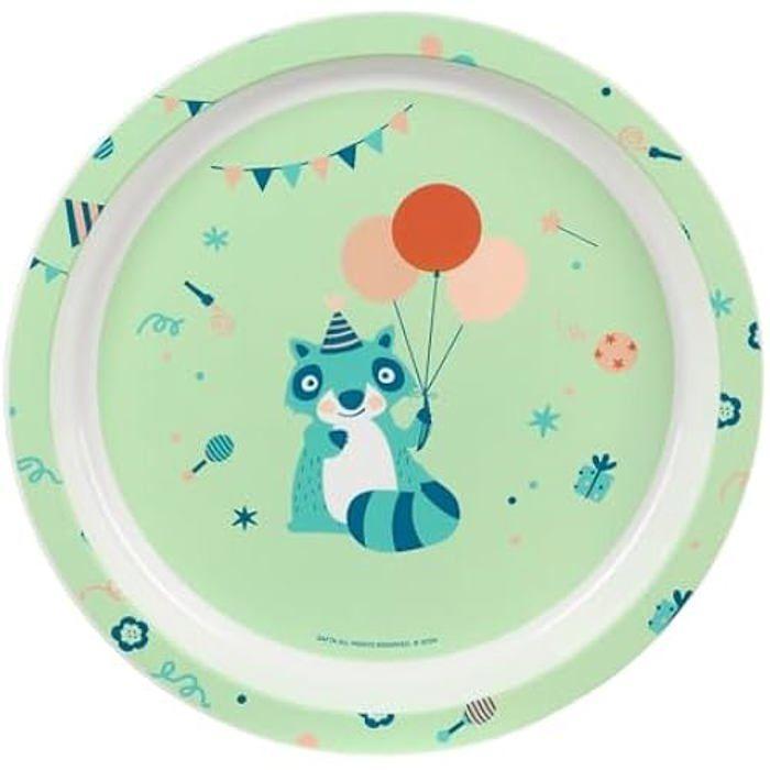 Set d'assiettes et couverts - SAFTA - PREESCOAR FIESTA - 4 pièces - Résistant - Pour enfants