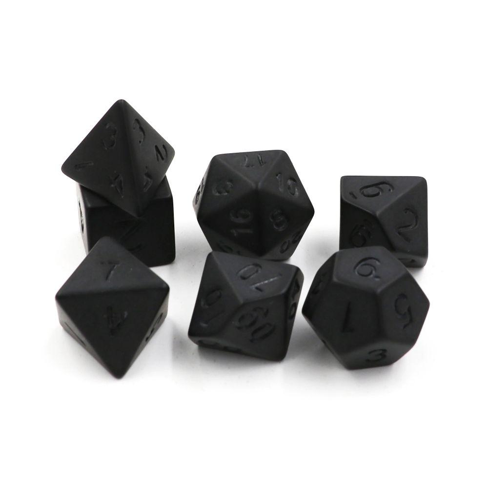 Family Game Role Playing Game Educational Toy Black RPG Dice Set Polyhedral Dice Number Dices Kit