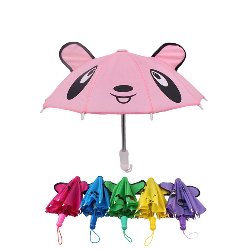 Handmade Dolls Toys Umbrella Doll Accessories Animal Patterns Umbrellas Sunshade