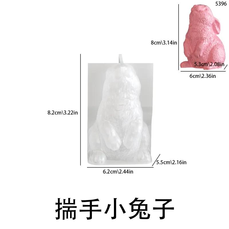 Top Quality Easter Baking Molds Reusable Bunny Egg Easy Release Silicone Candle Making Molds Decor for Plaster Wax Clay