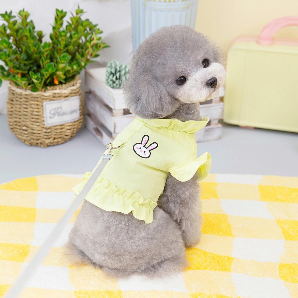 2023 Spring and Summer Pet Clothes Puppy Clothes Teddy Clothes Chest Back Dog Skirt Rabbit Cowboy Chest Back Wholesale