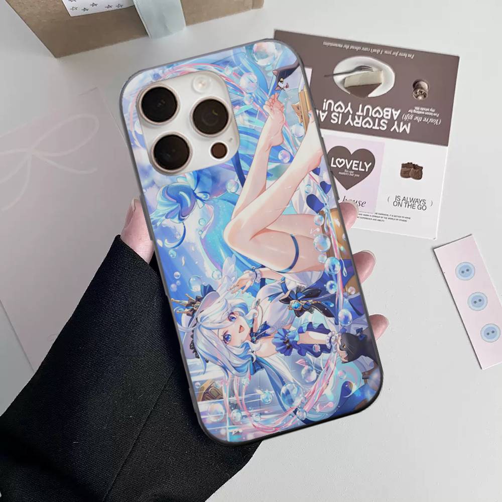 Чехол для телефона Genshin Impact Furina для iPhone 17 16 15 14 Plus 11 12 13 Pro Max Ударопрочная защита Мягкая задняя крышка