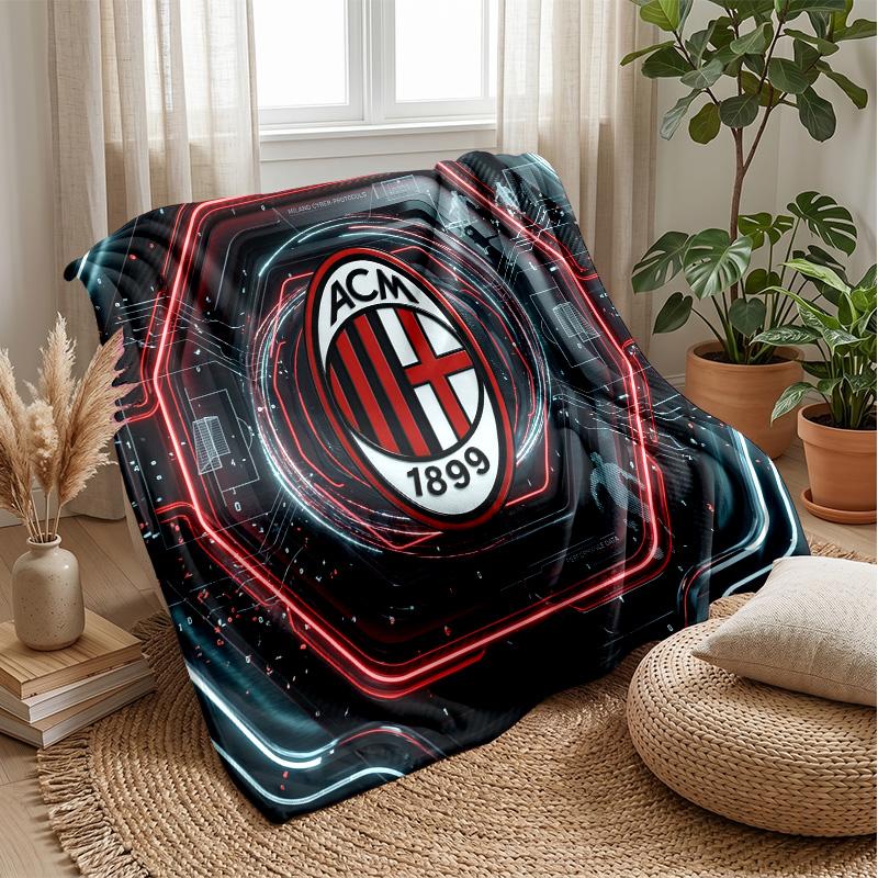 AC Milan Theme blanket Soft Flannel Blanket Plush Throw Blanket Cozy Sofa Bed Blanket for Home Decor