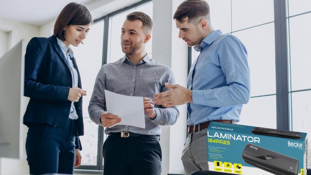 Laminating kit: A4 paper laminator, hot laminator, and 40 pouches