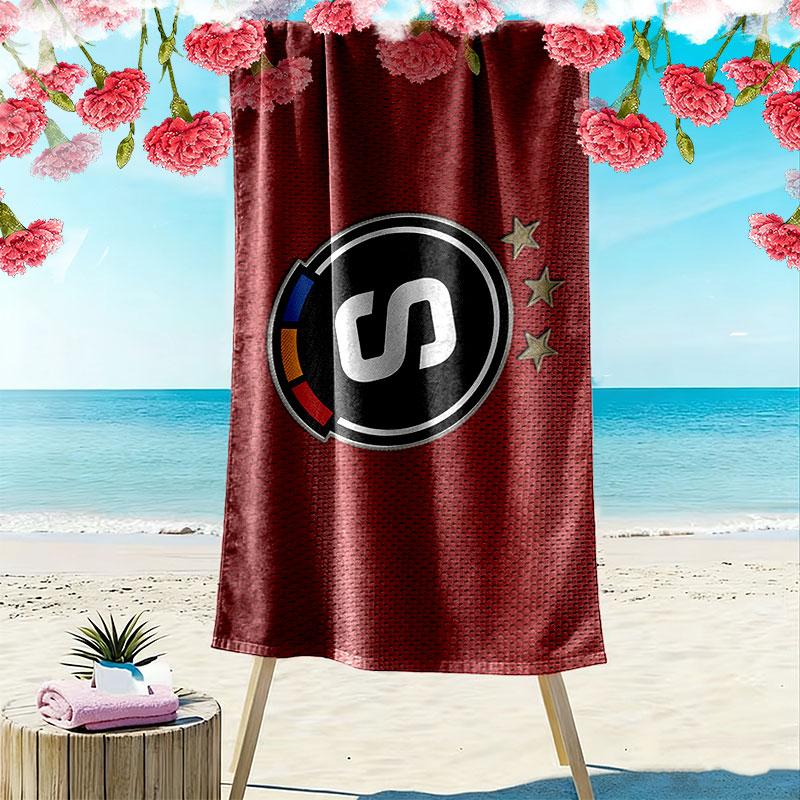 Sparta Prague Print Beach Towel, Large Soft Quick Dry Towel for Beach Camping Swimming