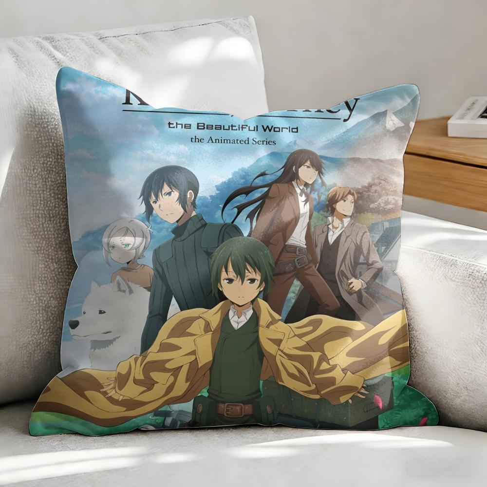 K-Kino'S J-Journey Аниме Наволочка Мягкая Плюшевая Ткань Двусторонняя Печать Наволочка для Подушки Дивана Для Всех Сезонов Декор Дома