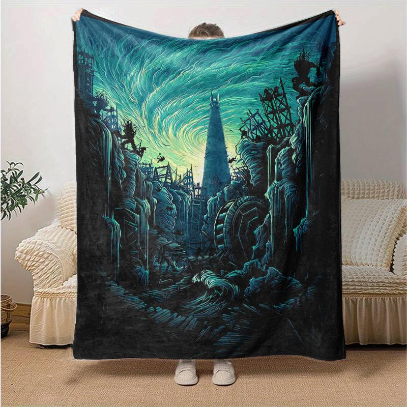 ntasy Landscape: A Unique Art Print for Your Home DecorPrint Blanket, Soft Blanket For Sofa Office Bed And Travelling
