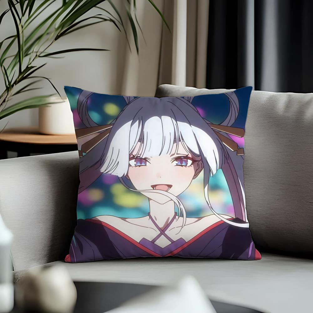 Fashion CCosmic Princess Kaguyaful Cushion Cover Antidustmite Pillowcase Invisible Zipper Silky Short Plush Sofa Cushion Cover