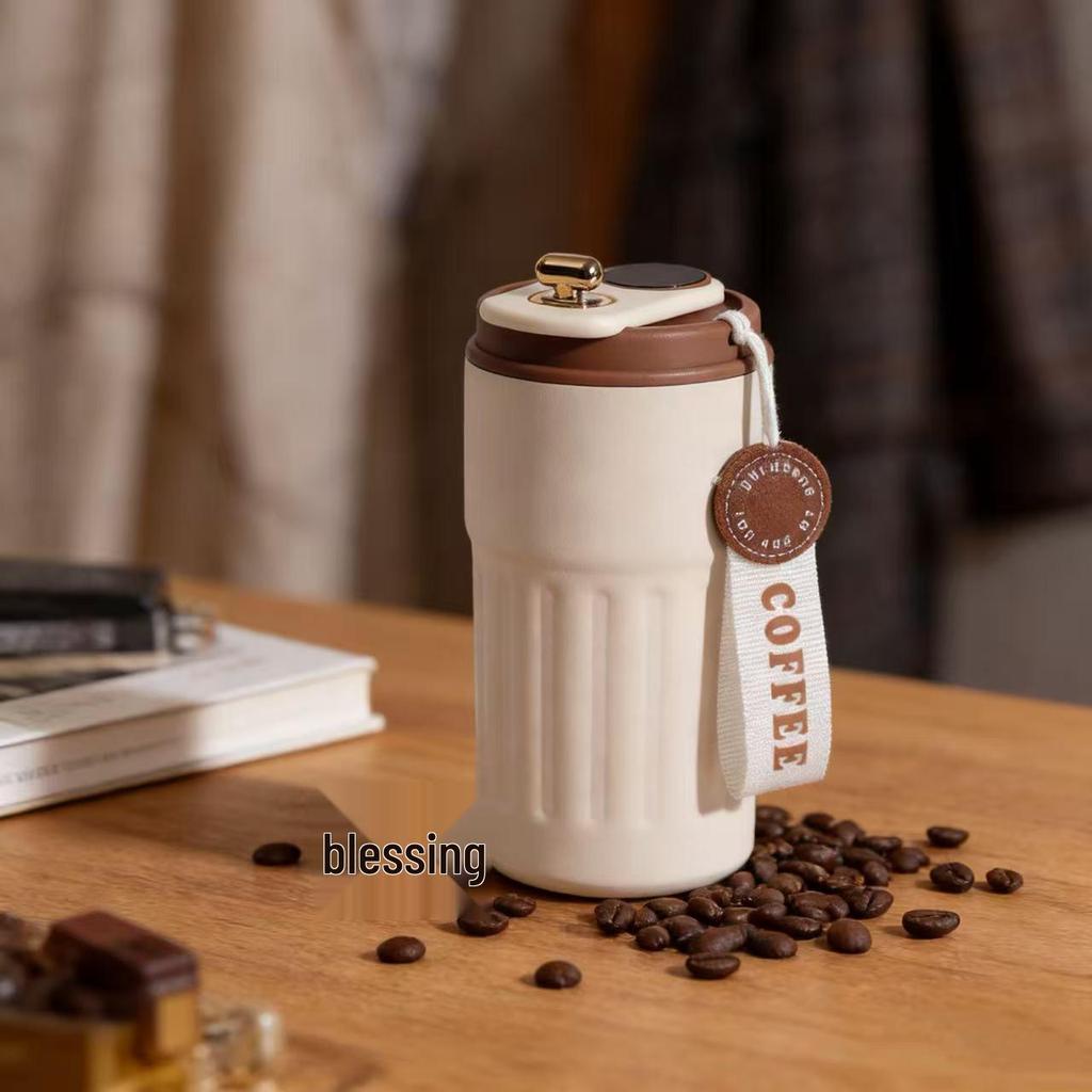 316 Stainless Steel Smart Insulated Portable Water Cup with Carrying Rope