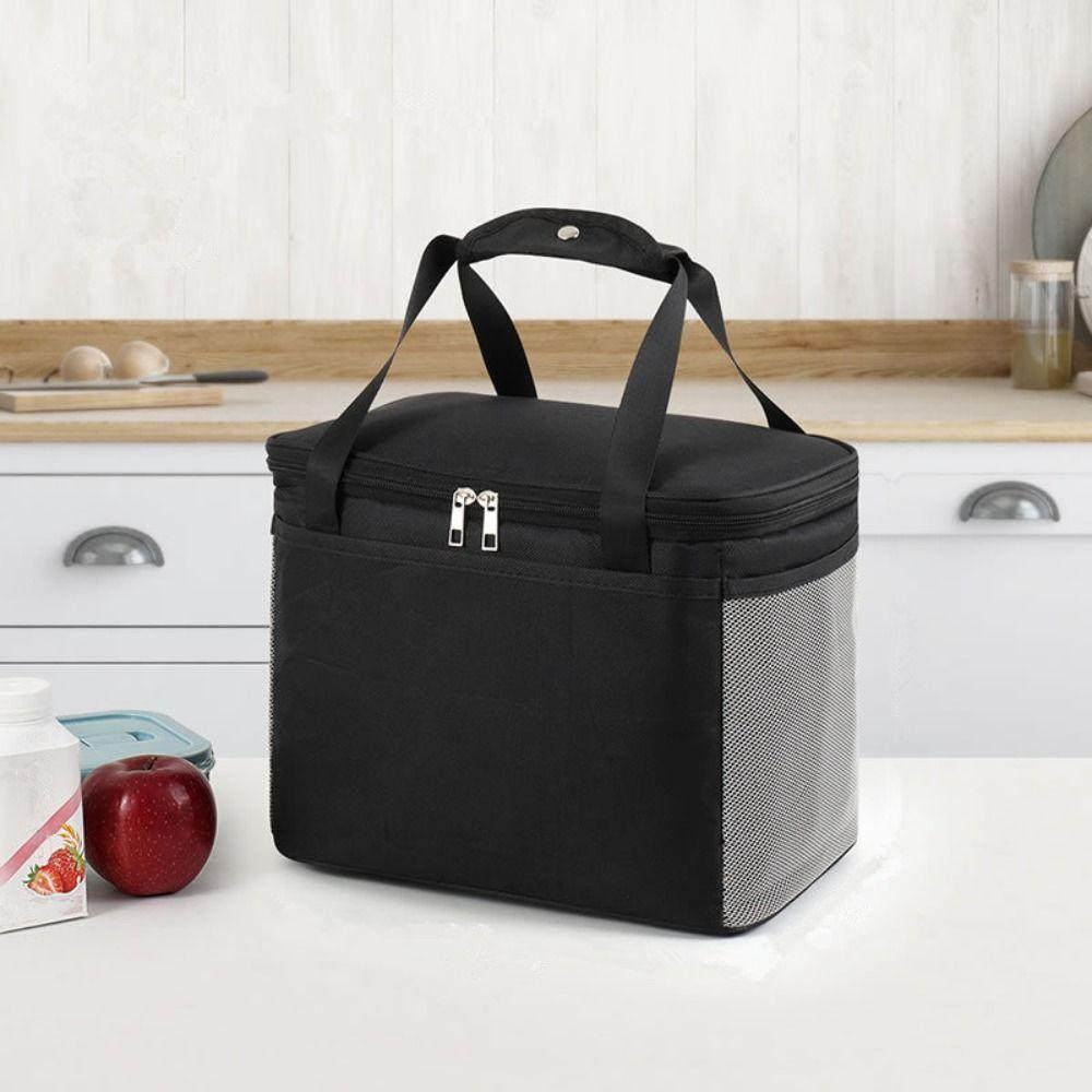 With Hard Liner Insulated Picnic  Bag Durable Cooler Bag Portable Food Thermal Bag  Camping