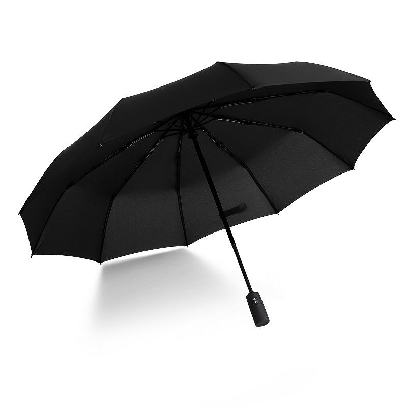 Automatic Double-layer Umbrella 10-bone Wind-resistant Three-fold Men's Umbrella Umbrella Word Plus Umbrella