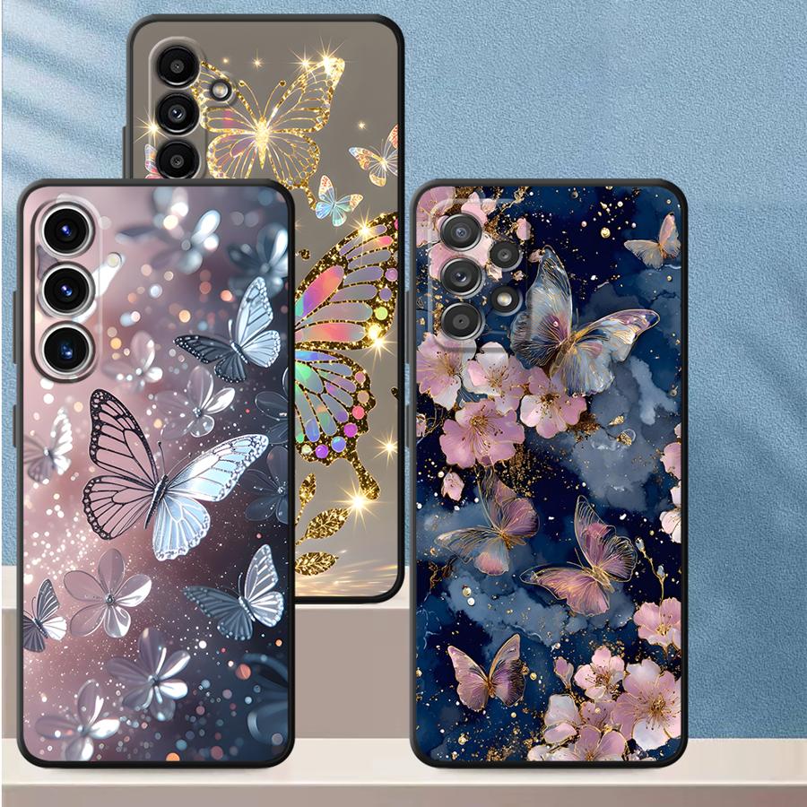 Creative Cartoon Butterfly Phone Cover Case for Samsung Galaxy A57 A73 A51 A53 A35 A23 A25 A26 A37 A22 A32 A52 A36 A55 A24 A72