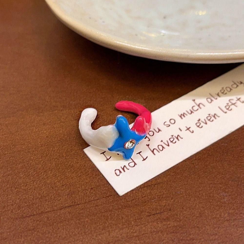 Кольцо с глазурью Dopamine Glaze, уникальное кольцо-сердечко, модное кольцо-открытие, подарок на День святого Валентина