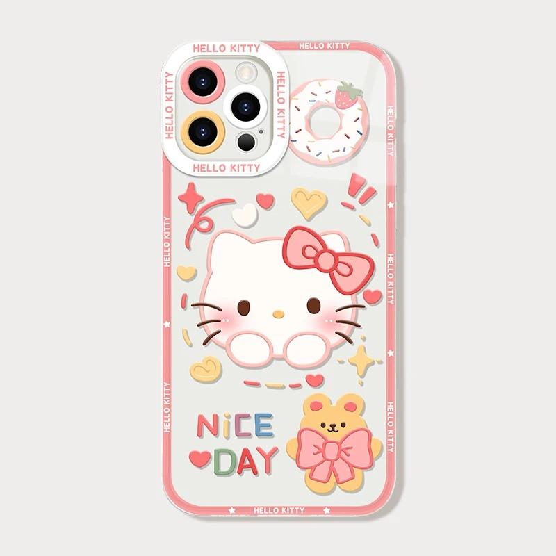 Transparent Hello Kitty Bracelet Casing For OPPO Realme C85 Pro C75 C71 C63 C61 C65 C53 C65 C67 C53 C55 C35 5G INS Phone Case