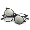2245 Magnet Clip Round Myopia Glasses 0 -0.5 -1.0 -2.0 To -6.0  Hyperopia Sunglasses +0.5 +1.0 +2.0 To +6