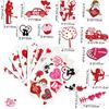 Valentine's Day Window Clings-80 Pieces Static Window Sticker Heart Decal Party Ornaments Supplies 8 Sheets Removable Window Sticker Decals for