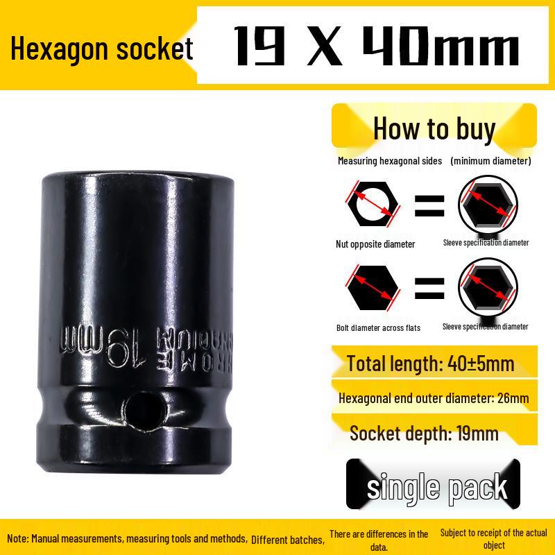 Набор торцевых головок для электроинструмента и пневмогайковёрта 1/2 шестигранный, 8-32 мм