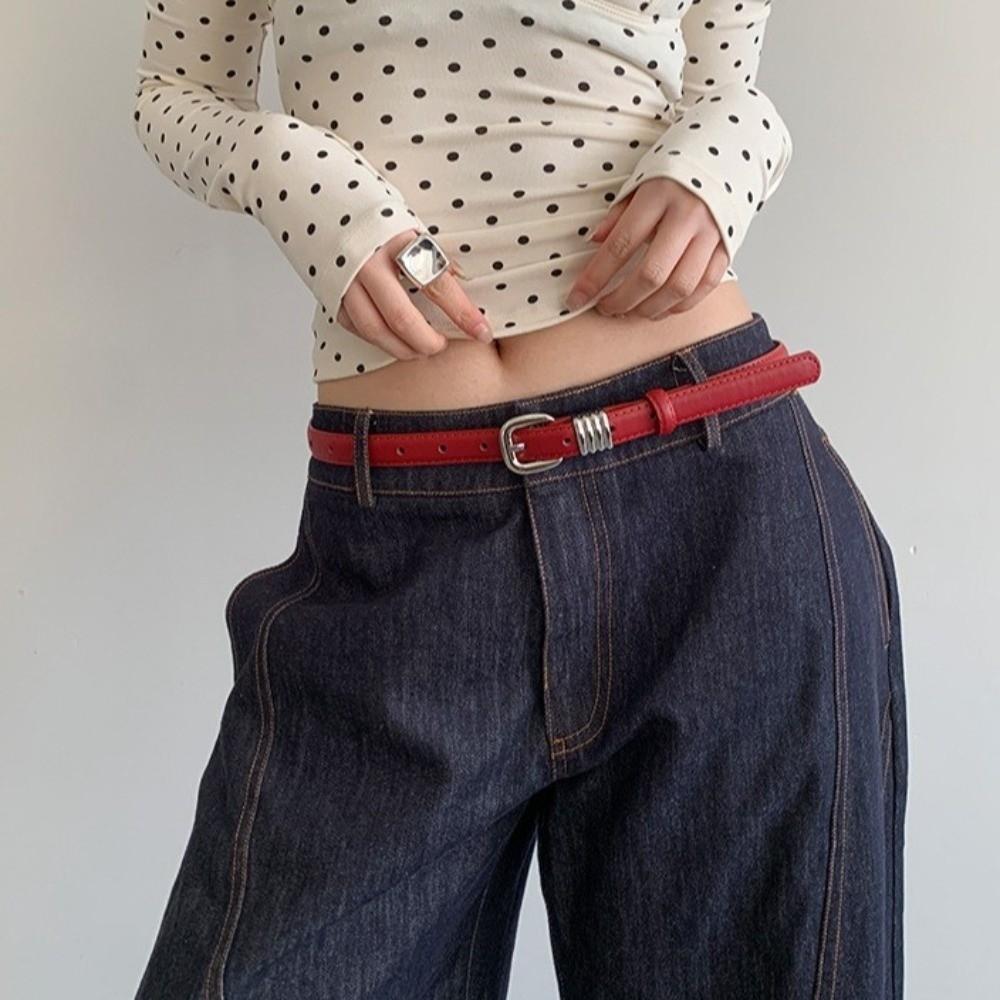 Thin Waist Belt Y2k Dress Jeans Belt Simple Women's Belt Spicy Girls