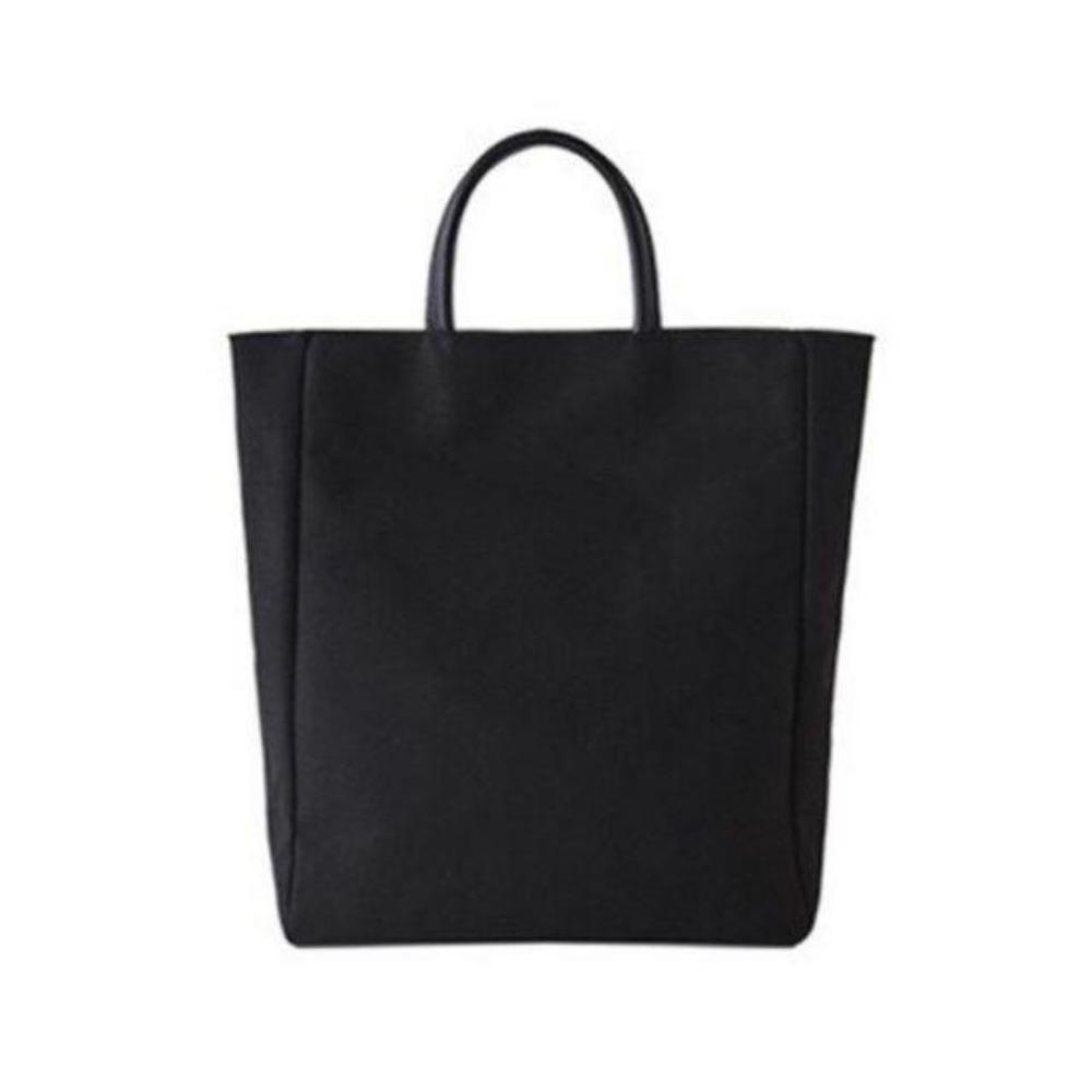 Solid Color Canvas Tote Bag Multifunctional Student Schoolbag Casual Women Handbag Shopping