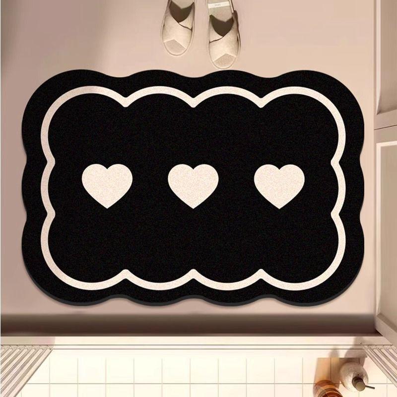 Bathroom floor mat, non slip foot mat at the entrance of the bathroom, diatomaceous earth mat, household bathroom absorbent mat