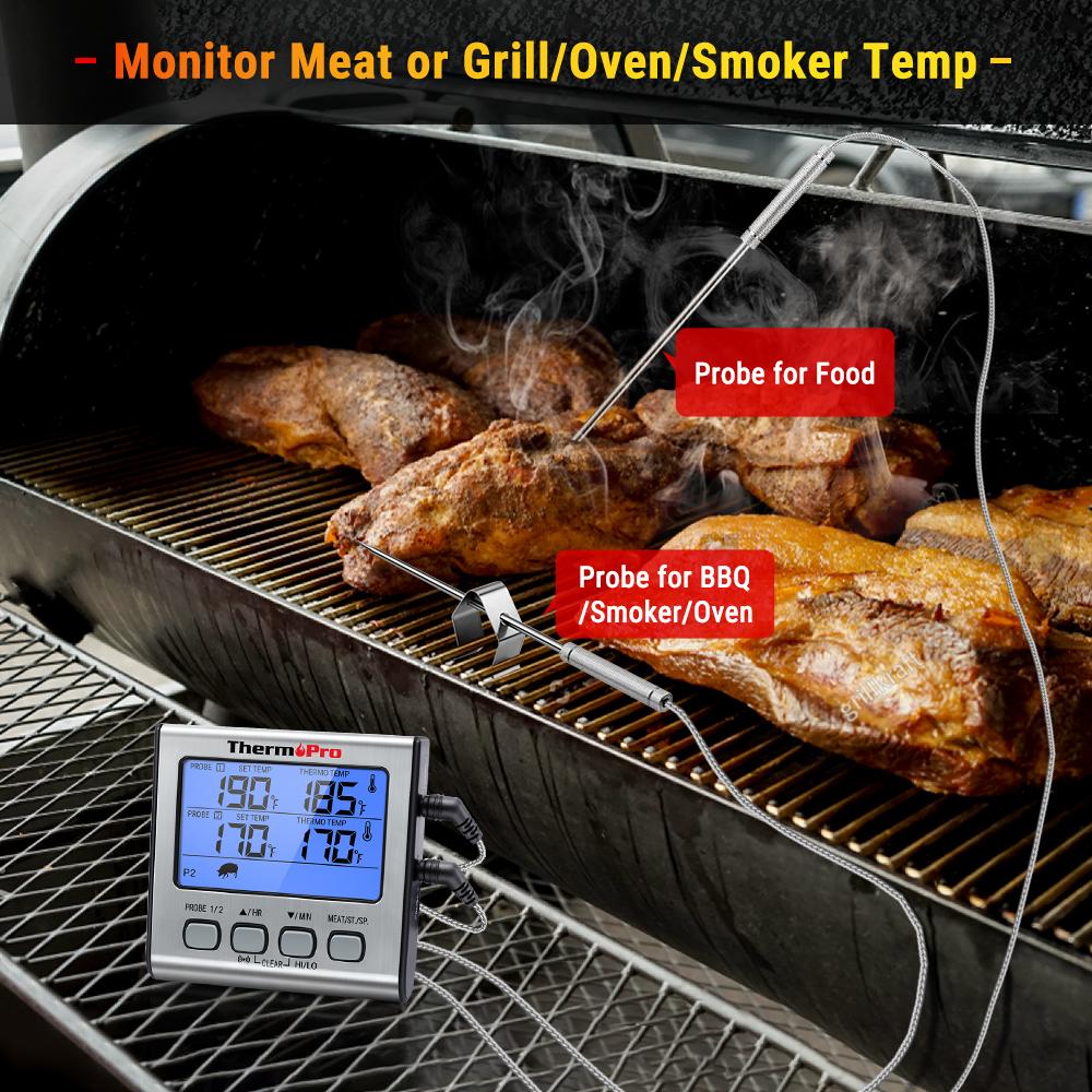 ThermoPro TP-17 Dual Probes Digital Outdoor Meat Thermometer Cooking BBQ Oven Thermometer with Big LCD Screen For Kitchen 2