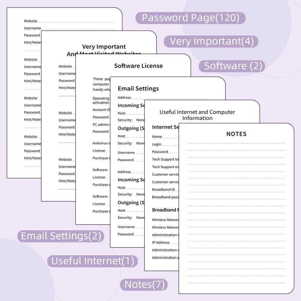Alphabetical Tabs Password Book 68Sheets Password Organizer for Website Logins