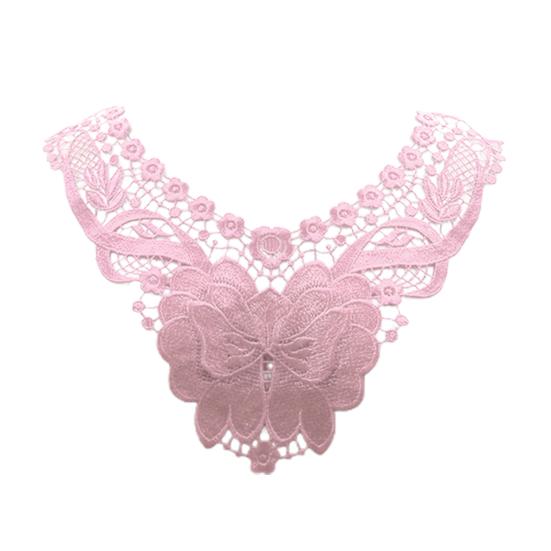 Женский кружевной воротник с вышитыми цветами, аппликациями, цветным кружевным вырезом для самостоятельного шитья, свадебного платья на Хэллоуин, косплея