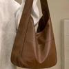 Soft Leather Bucket Tote Bag - Autumn/Winter Edition for College Students and Commuters