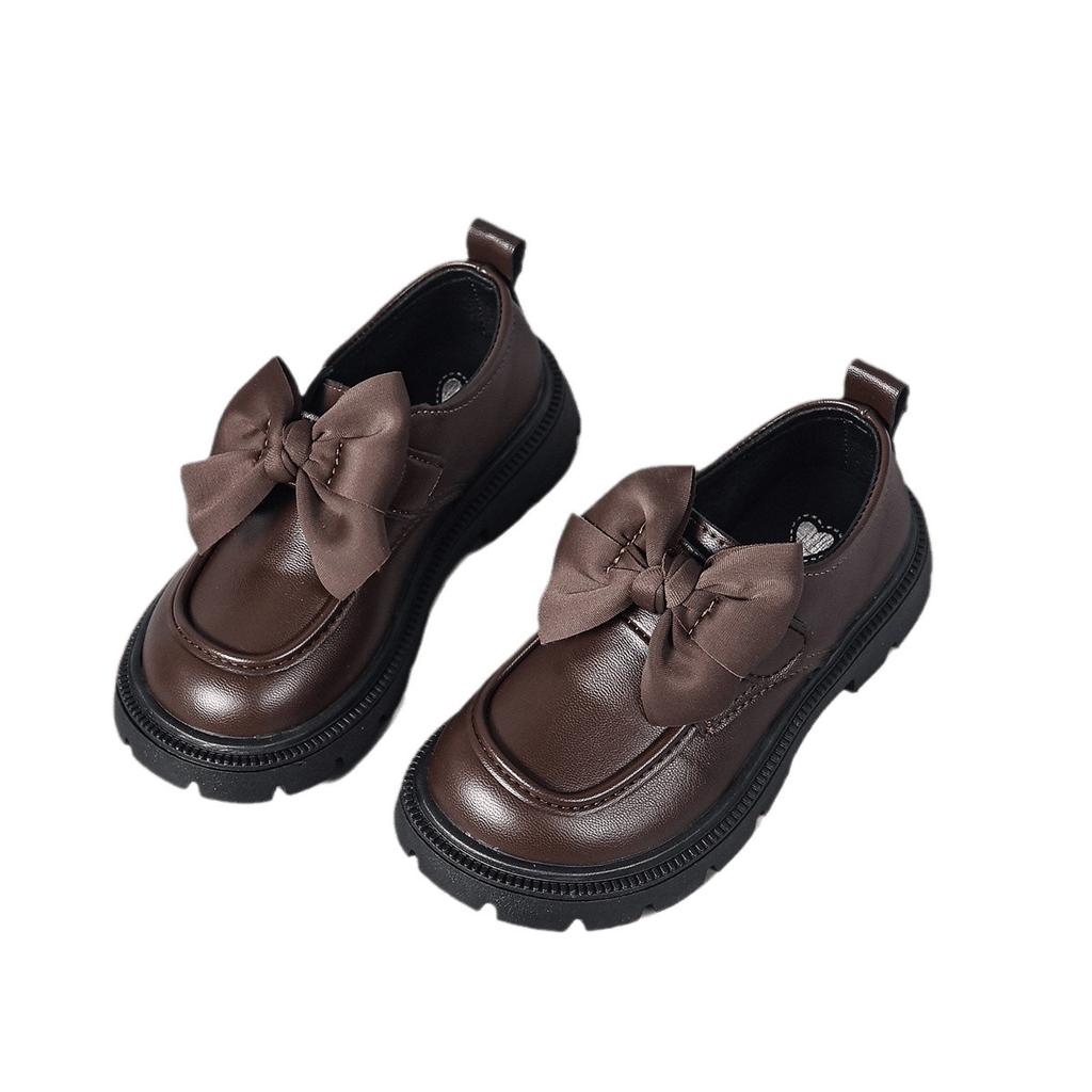 Girls Shoes Small Leather Shoes 2025 Spring New Student Single Shoes Princess Shoes Soft-soled Shoes Big Children Loafers Foreign Trade