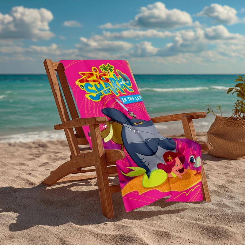 Ultra-Soft Beach Towel with Zig & sharko Theme,Ideal for Pool - Camping, Diving - Perfect Travel Essential, Vibrant Beach Towel.