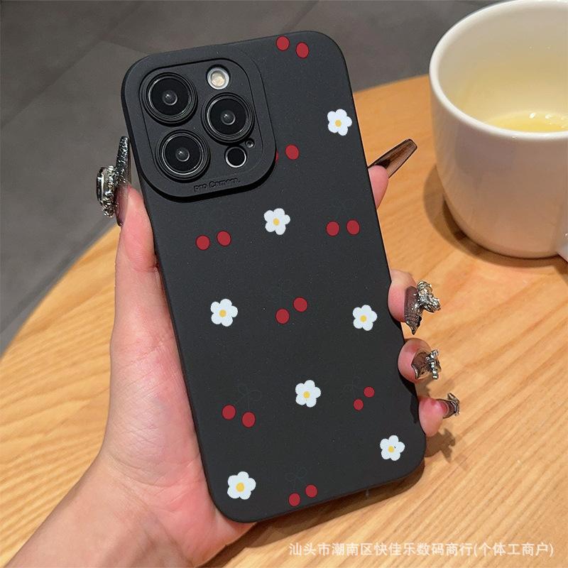 Красная вишня подходит для чехла iPhone 14, iPhone 13 Pro Max, силиконового 12/16 мягкого чехла XS/15 для женщин, 17