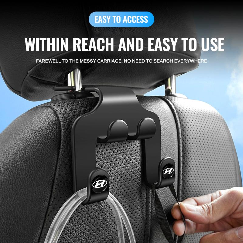 Car Seat Headrest Hook Multifunctional Storage Mobile Phone Holder For Hyundai I30 Tucson Veloster Kona I10 I35 Elantra Santa Fe Gadget