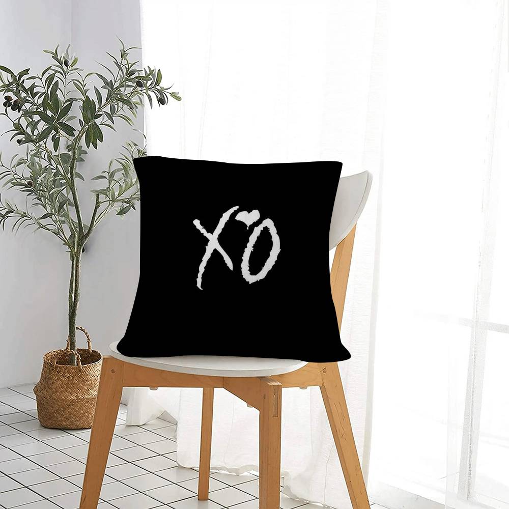 Rapper The Weeknd Xo Pillow Covers Cartoon Sofa Decorative Home Double-Sided Printing Short Plush Cute Cushion Cover