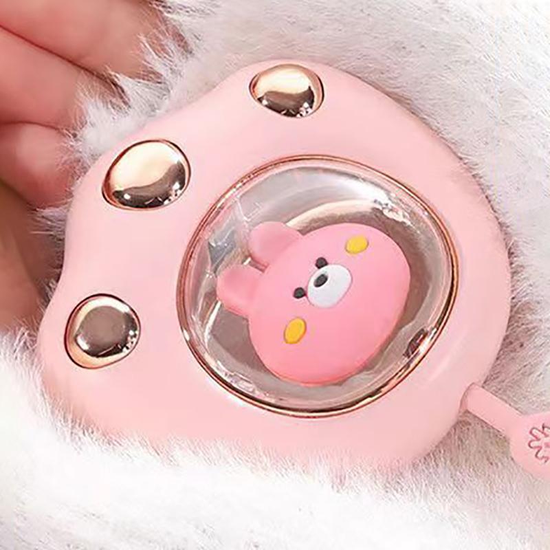 1Pcs Mini Winter Reusable Hand Warmer Usb Rechargeable Fast Heating Cute Cat Paw Hand Warmer Instant Heating Pack Cold Winter
