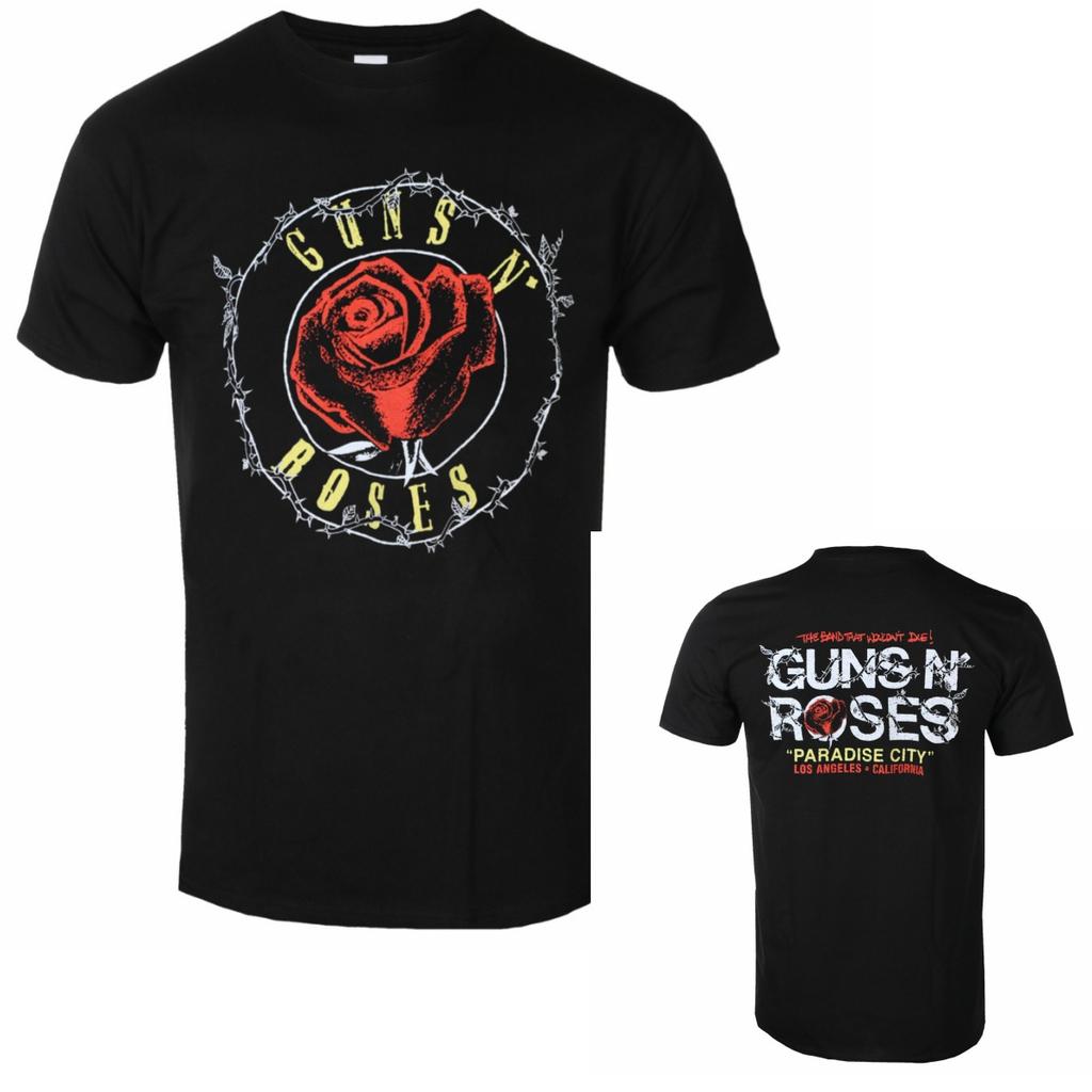 New Summer Guns N Roses Graphic Cotton Band Tshirt Unisex Summer Short Sleeve Fashion Brand Tee Luxury Casual Vintage Tees
